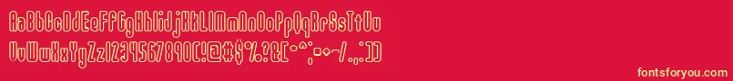 UnanimousBrk Font – Yellow Fonts on Red Background