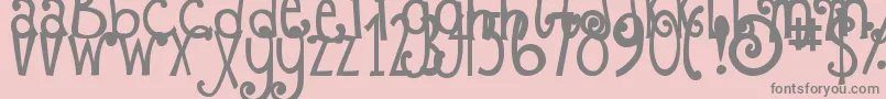DjbFizzaWizzaWowza Font – Gray Fonts on Pink Background