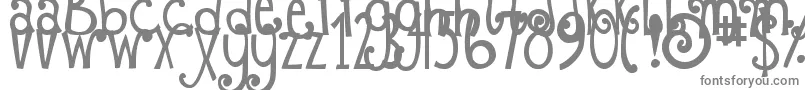 DjbFizzaWizzaWowza Font – Gray Fonts on White Background