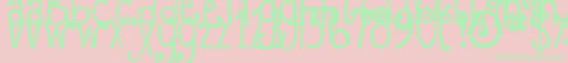 DjbFizzaWizzaWowza Font – Green Fonts on Pink Background