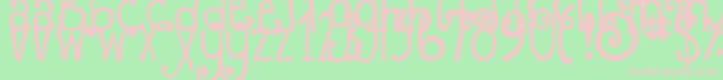 DjbFizzaWizzaWowza Font – Pink Fonts on Green Background