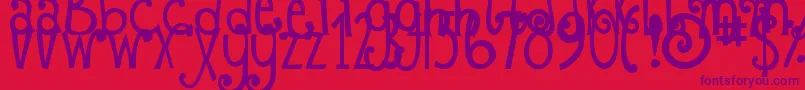fuente DjbFizzaWizzaWowza – Fuentes Moradas Sobre Fondo Rojo