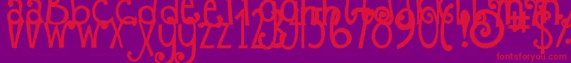 fuente DjbFizzaWizzaWowza – Fuentes Rojas Sobre Fondo Morado