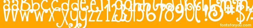More about DjbFizzaWizzaWowza Font DjbFizzaWizzaWowza Font – White Fonts on Orange Background
