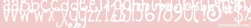 フォントDjbFizzaWizzaWowza – ピンクの背景に白い文字