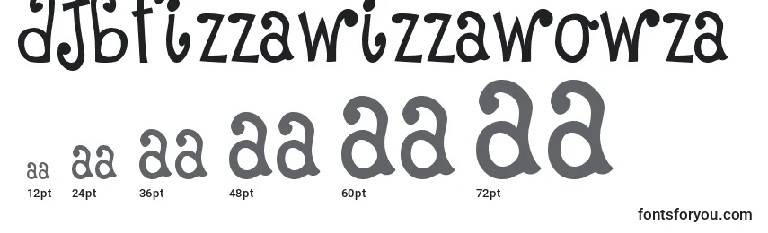 DjbFizzaWizzaWowza-fontin koot