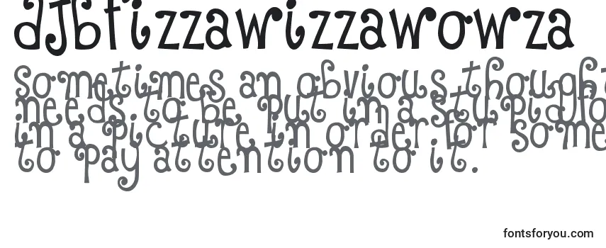 Review of the DjbFizzaWizzaWowza Font