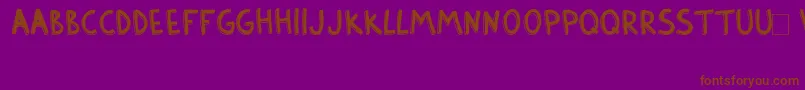 BarlowSolid Font – Brown Fonts on Purple Background