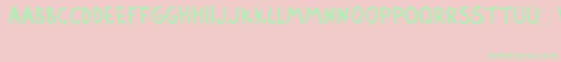 BarlowSolid Font – Green Fonts on Pink Background