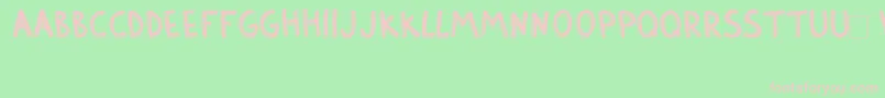 BarlowSolid Font – Pink Fonts on Green Background