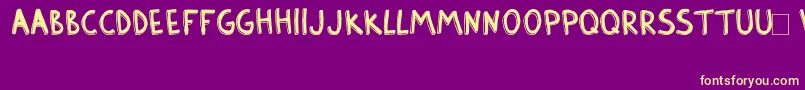 BarlowSolid Font – Yellow Fonts on Purple Background