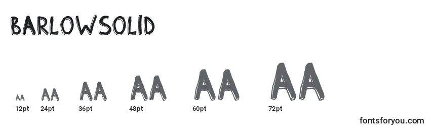 BarlowSolid Font Sizes