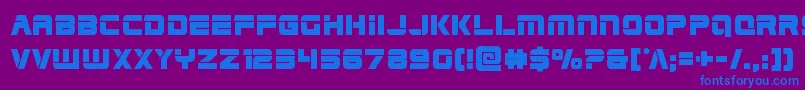 Edgeracer Font – Blue Fonts on Purple Background