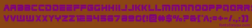 Edgeracer Font – Purple Fonts on Brown Background