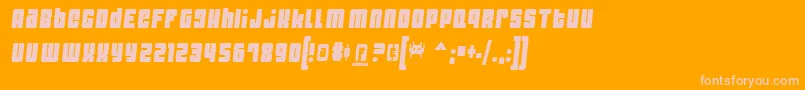 DynomiteSparkThin Font – Pink Fonts on Orange Background