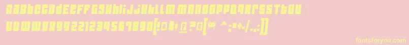DynomiteSparkThin Font – Yellow Fonts on Pink Background