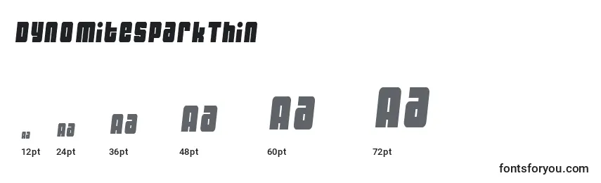 DynomiteSparkThin Font Sizes