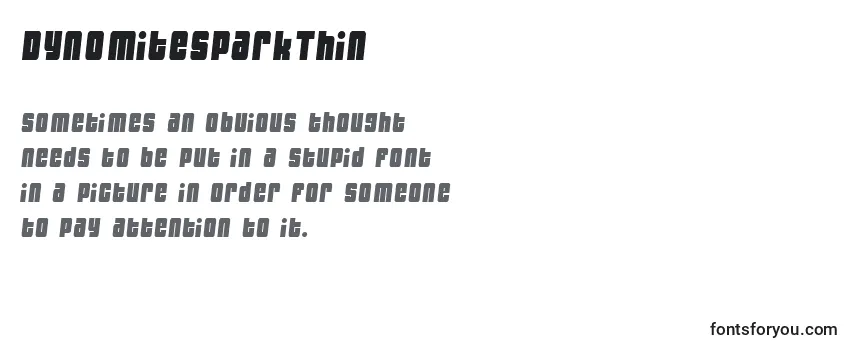 Обзор шрифта DynomiteSparkThin