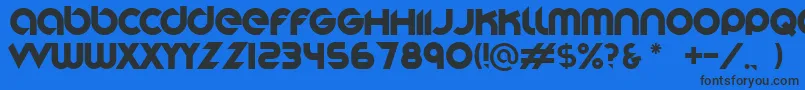 Шрифт Stereofunk – чёрные шрифты на синем фоне