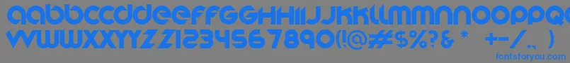 Шрифт Stereofunk – синие шрифты на сером фоне