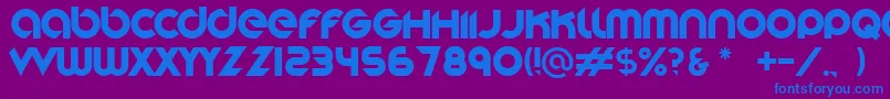 Stereofunk-fontti – siniset fontit violetilla taustalla