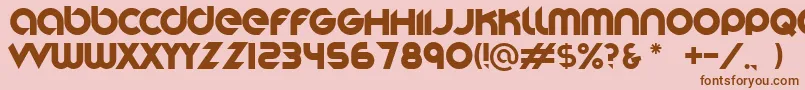 Stereofunk-fontti – ruskeat fontit vaaleanpunaisella taustalla