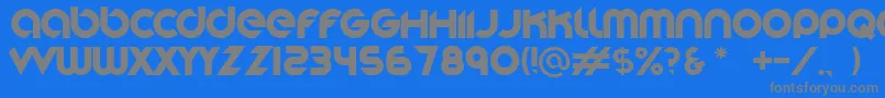 Stereofunk-fontti – harmaat kirjasimet sinisellä taustalla