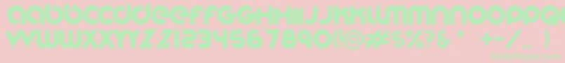 Stereofunk-fontti – vihreät fontit vaaleanpunaisella taustalla