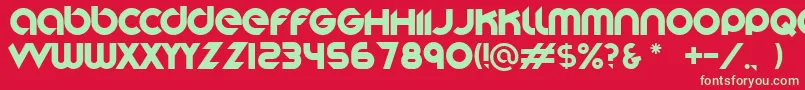 Stereofunk Font – Green Fonts on Red Background