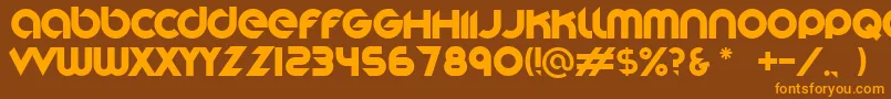 Stereofunk Font – Orange Fonts on Brown Background