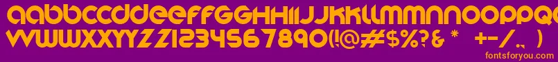 Stereofunk Font – Orange Fonts on Purple Background