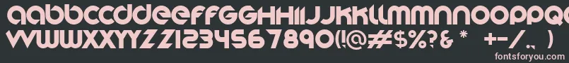 Шрифт Stereofunk – розовые шрифты на чёрном фоне