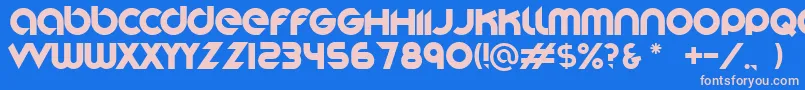 Шрифт Stereofunk – розовые шрифты на синем фоне
