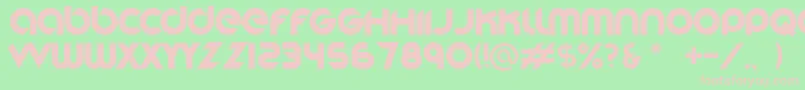 フォントStereofunk – 緑の背景にピンクのフォント