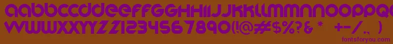 Stereofunk-fontti – violetit fontit ruskealla taustalla