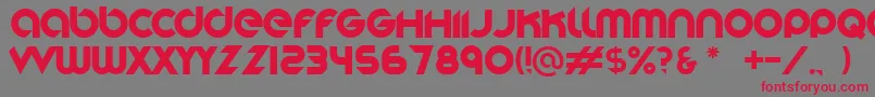 Шрифт Stereofunk – красные шрифты на сером фоне