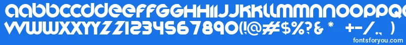 Шрифт Stereofunk – белые шрифты на синем фоне
