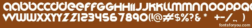 Шрифт Stereofunk – белые шрифты на коричневом фоне