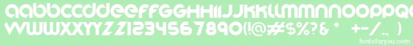 Stereofunk-fontti – valkoiset fontit vihreällä taustalla