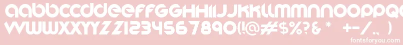 Stereofunk-fontti – valkoiset fontit vaaleanpunaisella taustalla