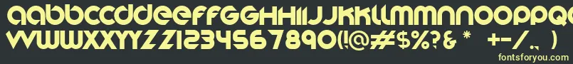 Шрифт Stereofunk – жёлтые шрифты на чёрном фоне