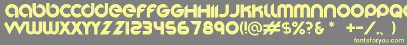 Stereofunk-Schriftart – Gelbe Schriften auf grauem Hintergrund