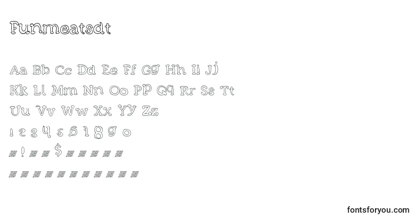 Шрифт Funmeatsdt – алфавит, цифры, специальные символы