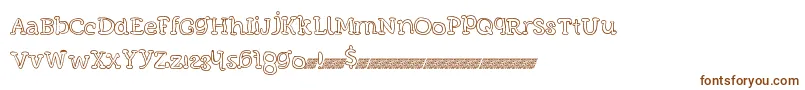 Funmeatsdt Font – Brown Fonts on White Background