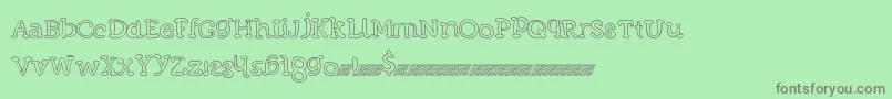 Шрифт Funmeatsdt – серые шрифты на зелёном фоне