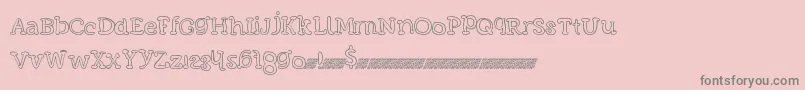 Funmeatsdt-Schriftart – Graue Schriften auf rosa Hintergrund