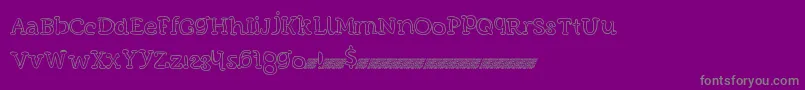 Funmeatsdt Font – Gray Fonts on Purple Background