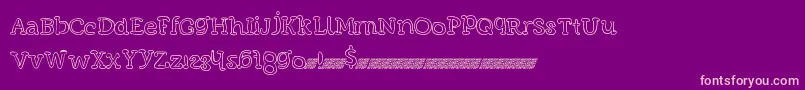 Funmeatsdt Font – Pink Fonts on Purple Background