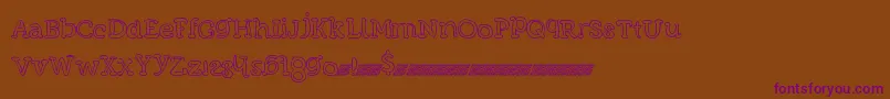 Funmeatsdt Font – Purple Fonts on Brown Background