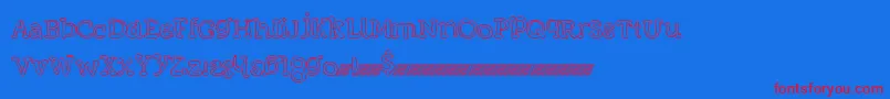 Funmeatsdt Font – Red Fonts on Blue Background